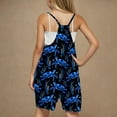 thumbnail image 3 of FAHXNVB Girls Summer Romper Sleeveless V Neck Graphic Print Jumpsuit Short Outfits with Pocket One Piece Casual Fashion Clothes 5-14 Years, 3 of 4