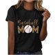thumbnail image 1 of Blusas de Manga Corta para las Mujeres Imprimir Cuello Redondo, Camiseta Casual para Primavera Verano Diario, 1 of 3