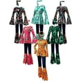 thumbnail image 6 of Women's  60s & 70s Hippie Costume Set - Floral Bohemian Outfit with Flared Sleeves & Pants, 6 of 6