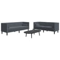 thumbnail image 1 of vidaXL 2 Piece Chesterfield Sofa Set with Bolsters Dark Grey Velvet, 1 of 5