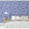 thumbnail image 5 of S4Sassy Leopard Wallpaper - Jungle Removable Wall Covering, 25" X 240" Self-Adhesive Vinyl Walls Paper, Decorative Wallwrap, Easy Diy Walls Covering For Bedroom, Living Room, Living Spaces - Blue, 5 of 9
