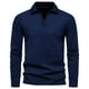 thumbnail image 2 of pstuiky camisa de manga larga para hombre, Blusas y camisas casuales de manga larga con cuello vuelto de color liso para hombre Tops de talla grande para hombre xl, 2 of 4
