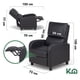 thumbnail image 3 of Sillón Reclinable Individual KingsHouse Color Negro negro, 3 of 7