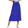 thumbnail image 3 of Sentmoon Jupes Longues Fluides pour Femmes Taille Haute Mini Jupe-Short Active Coupe Régulière Jupe avec Shorts pour Usage Quotidien Décontracté TP-L2, 3 of 7