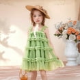 thumbnail image 2 of Gunia Toddler Girls Formal Dress Sleeveless Fairy Dress Wedding Green Dress For Girls 18M-7Y, 2 of 5