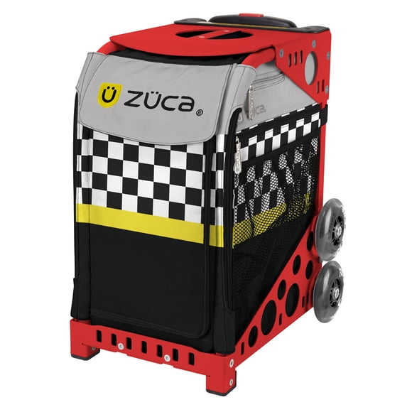 Zuca 18" Sport Bag - SK8ter Block with 2 Small Utility Pouch (Red Frame)