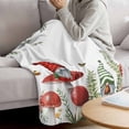 thumbnail image 3 of Gnomes Mushroom Blanket Soft Cozy Warm Throw Blanket for Couch, Plush Fuzzy Flannel Fleece Blankets for Sofa, Country Leaves Plants Butterfly Plants Bed Blankets Lightweight Gifts for Women, 40"x60", 3 of 9