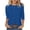 Blue, variant on Staron Women's Casual Tops 3/4 Sleeve Round Neck Blouse Loose Comfy Fashion Basic Tee Shirt, Beige L