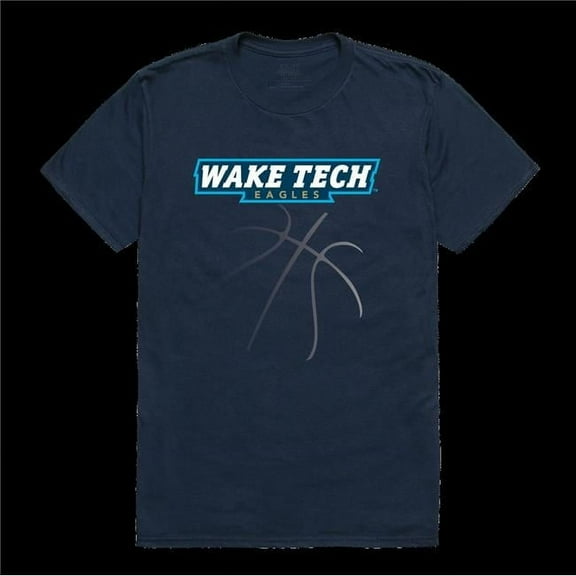 W Republic 510-731-NVY-01 Wake Technical Community College Eagles Basketball T-Shirt, Navy - Small