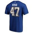 thumbnail image 3 of Men's Fanatics Torey Krug Blue St. Louis Blues Authentic Stack Name & Number T-Shirt, 3 of 3