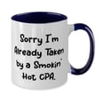 thumbnail image 2 of CPA Gifts For Friends, Sorry I'm Already Taken by a Smokin' Hot CPA, Inspirational CPA Two Tone 11oz Mug, Cup From Colleagues, Funny cpa mug, Two tone mug, Gift for cpa, Funny accountant mug, 2 of 2