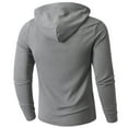 thumbnail image 6 of XIAONU Mens Hoodies Ribbed Button V Neck Long Sleeve Hooded Sweatshirt Solid Color Vintage Slim Fit Pullover Drawstring Hoodie Top, 6 of 9