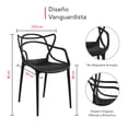 thumbnail image 3 of Set De 4 Sillas Master Negro Para Comedor Apilable, 3 of 4