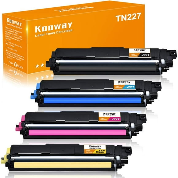 TRAHOO-with Chip Compatible TN227 Toner Cartridge Replacement for Brother TN227 TN227bk TN 227 TN223 for HL-L3210CW HL-L3230CDW HL-L3270CDW HL-L3290CDW MFC-L3710CW MFC-L3750CDW MFC-L3770CDW (4-Pack)