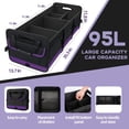 thumbnail image 2 of Trunk Organizer for Car, Sturdy Storage Organization with Non-Slip Bottom Strips, 95L Large Capacity Cargo Organizer for Suv, Truck, Sedan, Waterproof Portable Car Organizers for Women Men, 2 of 8