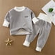 thumbnail image 2 of Girls Outfits&Set Baby Warm Underwear Set Autumn Winter Children's Pajamas Cozy Thickened Wool Long Sleeve Homewear Comfort Clothing,Size 18-24 Months, 2 of 3