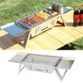 thumbnail image 2 of Jesscasday Portable Folding BBQ Grill Stove Home Charcoal Firewood Hiking Cooking Stove, 2 of 13