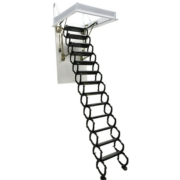 Black Attic Pull Down Ceiling Ladder Stairs Attic Extension Folding Ladder