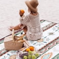 thumbnail image 3 of Lifestance Outdoor Picnic Blankets Extra Large in Seattle Design, 79" x 79" Waterproof Sandproof Foldable Compact Beach Blanket for Grass Park Mat, 3 of 10