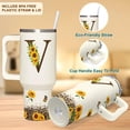 thumbnail image 7 of Personalized Sunflower Monogram Cup for Women, Mom, Wife, Boss Lady, Coworkers-Custom 40oz Tumbler with Handle- Unique Birthday, Christmas, Boss Day Gift for Her, 7 of 7
