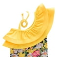 thumbnail image 4 of Toddler Kids Girl Cute and Fun One-Piece Swimsuit with Hat 2pcs Set Bathing Pool Beach Swimwear ( Yellow Flowers, 2T), 4 of 4