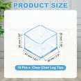 thumbnail image 2 of Uxcell 16Pcs Chair Leg Floor Protectors, 1.5 x 1.5 Inch Clear Chair Leg Caps, Square Transparent Furniture Foot Covers, 2 of 7