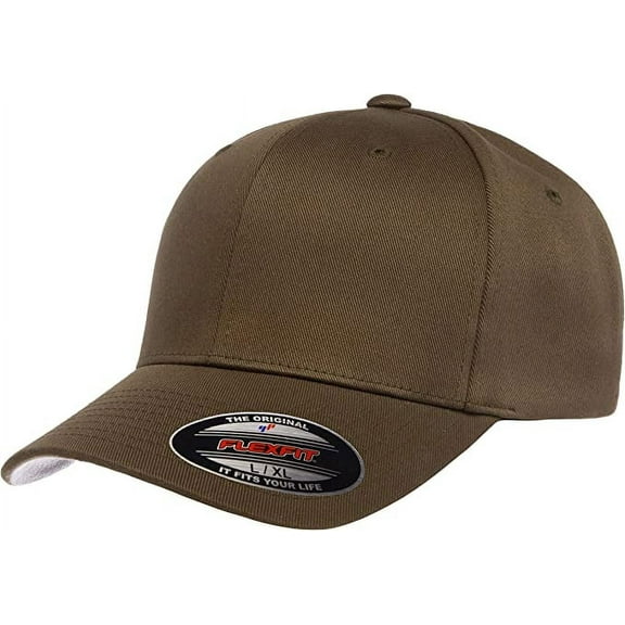 Flexfit Men's Athletic Baseball Fitted Cap, Olive, Small-Medium