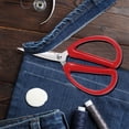 thumbnail image 3 of DPTALR Stainless Steel Household Scissors For Office And Study Students Cutting Plastic Handles Cutting Fabrics Cutting Thread Ends Pointed DIY Small Scissors, 3 of 5