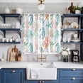thumbnail image 2 of Teal Red Seahorse Coastal Kitchen Curtains Window Panels, Nautical Beach Coral Starfish Insulated Window Treatment Curtain, Grommet Curtains for Bedroom/Living Room/Bathroom, 2 Piece 42"Wx63"L, 2 of 8
