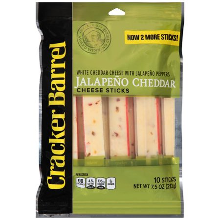 Cracker Barrel Jalapeno Cheddar Cheese Sticks - 10 CT - Walmart.com