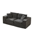 thumbnail image 4 of Aukfa 2-Seater Cloud Comfy Sofa, 79" Oversized Deep Seat Chenille Upholstered Loveseat, Modern Modular Couch for Living Room Bedroom, Dark Gray, 4 of 7