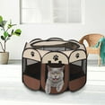 thumbnail image 6 of Msgweeeg Kittens Bed Cats House Octagonal Pet Fence Pet Tent Cloth Scratch Foldable Dog Cage Dog Delivery Room Dog, 6 of 7