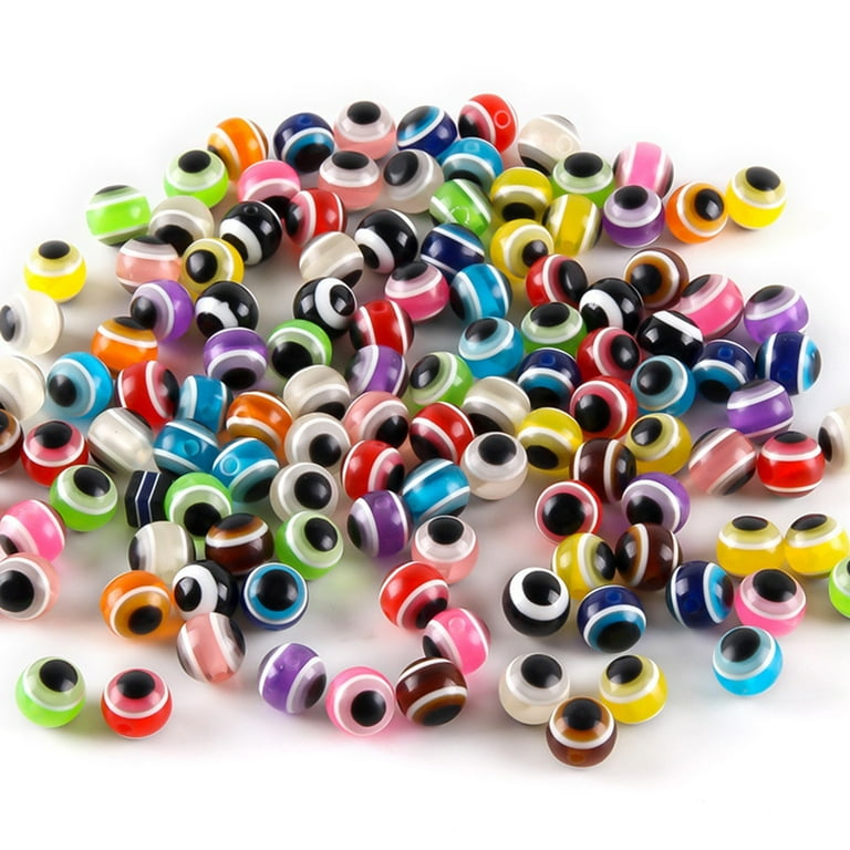 Mnycxen 100Pc Evil Eyes Beads For Bracelets Necklace Bulk Beads