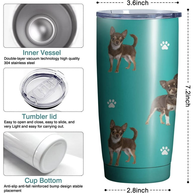 Chihuahua Mom Travel Mug, Stainless Steel, Powder Coated Tumbler – The  Designcraft Studio