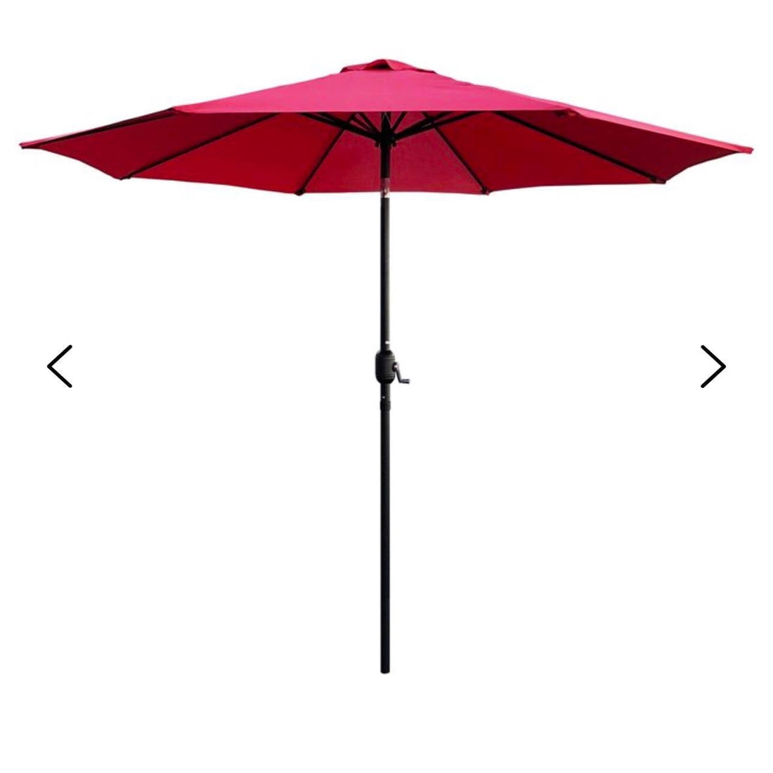 8' Patio Umbrella Outdoor Table Umbrella with 8 Sturdy Ribs (Red), DSF Patio