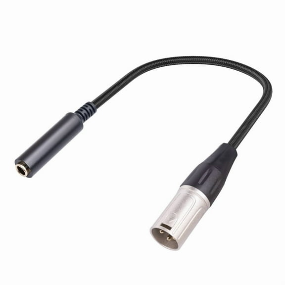 6.35mm Female to XLR Male Microphone Audio Adapter Cable 1/4" TRS to XLR Extension Converter Cord for Speaker Guitar