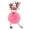 Q, variant on Shoreew Christmas Deer Keychain Cute Reindeer Pom Pom Keyring Faux Fur Fluffy Plush Ball Charm for Handbag Backpack Purse Accessory