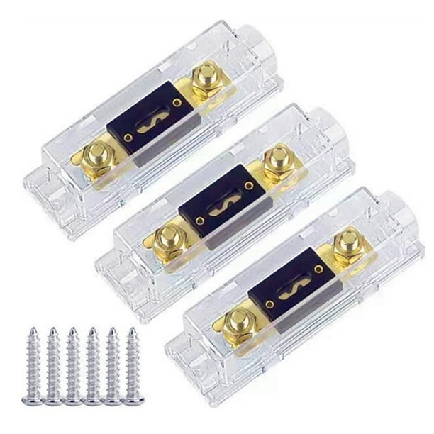 3Pcs ANL Fuse Holder on Fuse Car Fuse Holders Fusible Link with Fuse 100A Fuses AMP