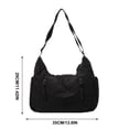 thumbnail image 3 of Bolsa cruzada de nailon para mujer, de gran capacidad, bolsa de hombro de lona resistente al agua para escuela, trabajo y viajes diarios con correa ajustable, 3 of 8