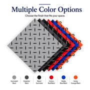 FlooringInc Nitro Pro Garage Tiles, Diamond, 40 Pack, 40 Sq/Ft. Graphite/Black