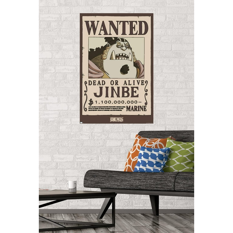 One Piece - Jinbe Wanted Poster Wall Poster, 22.375
