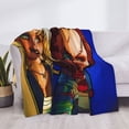 thumbnail image 6 of Lsque Chucky Print Flannel Throw Blanket, Ultra-soft Blanket for Bed, Couch, Car, Hypoallergenic Anti-pilling blanket-80"x60", 6 of 8