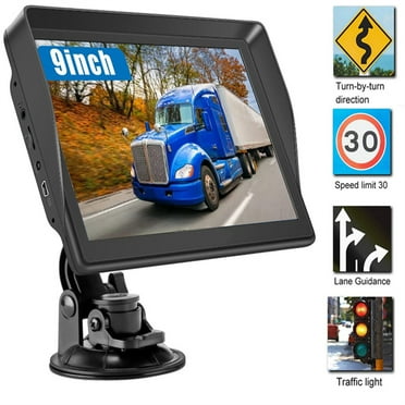 Truck Car GPS Navigation, 9 Inch Trucker GPS Semi 2024 Map, GPS Trucker Commercial, GPS Navigation System, Lifetime Free Map Updates, Spoken Driver Alerts (Upgraded   Avin   BT)