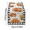 thumbnail image 3 of Maple Leaf Linen Table Runner in Warm Orange, Fall Thanksgiving Dining Table Decor, Rustic Farmhouse Kitchen Decoration, Double-Sided Print Washable Runner, 3 of 6