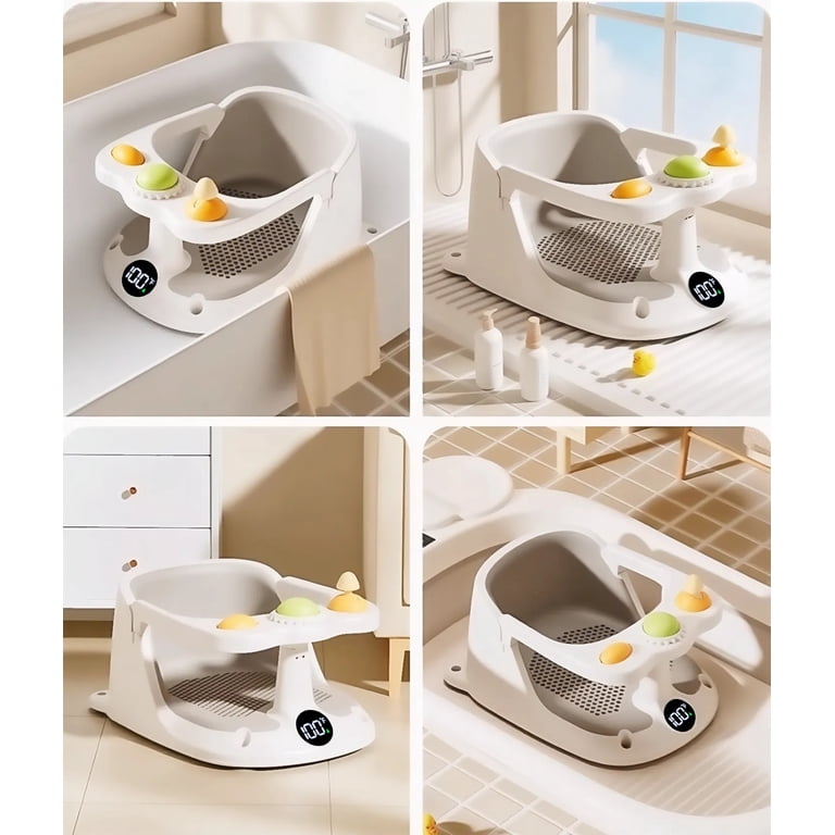 Oioane Baby Bath Seat with Thermometer, 6+ Months photo 8