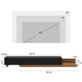 thumbnail image 2 of POVISON 78.74"-141.73" Crator Rectangle Wood Extendable TV Stand, Black and Walnut Media Console with 3-Drawer, 2 of 12