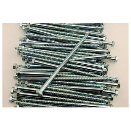

(25) Hex Head 3/8 x 8inches Lag Bolts Zinc Plate Wood Screws