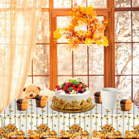 

Jacenvly Home Decor Clearance Thanksgiving Tablecloth Maple Leaf Accessories Holiday Party Background Wall Table Decoration Office Decor