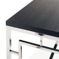 thumbnail image 4 of Bowery Hill Table d'Appoint Carrée, Chrome et Noir (Ensemble de 1), 4 of 5