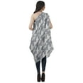 thumbnail image 5 of Moomaya Women's Printed One-Shoulder Cowl Kurti Sleeveless Dress Boho Party Designer Clothing, 5 of 7